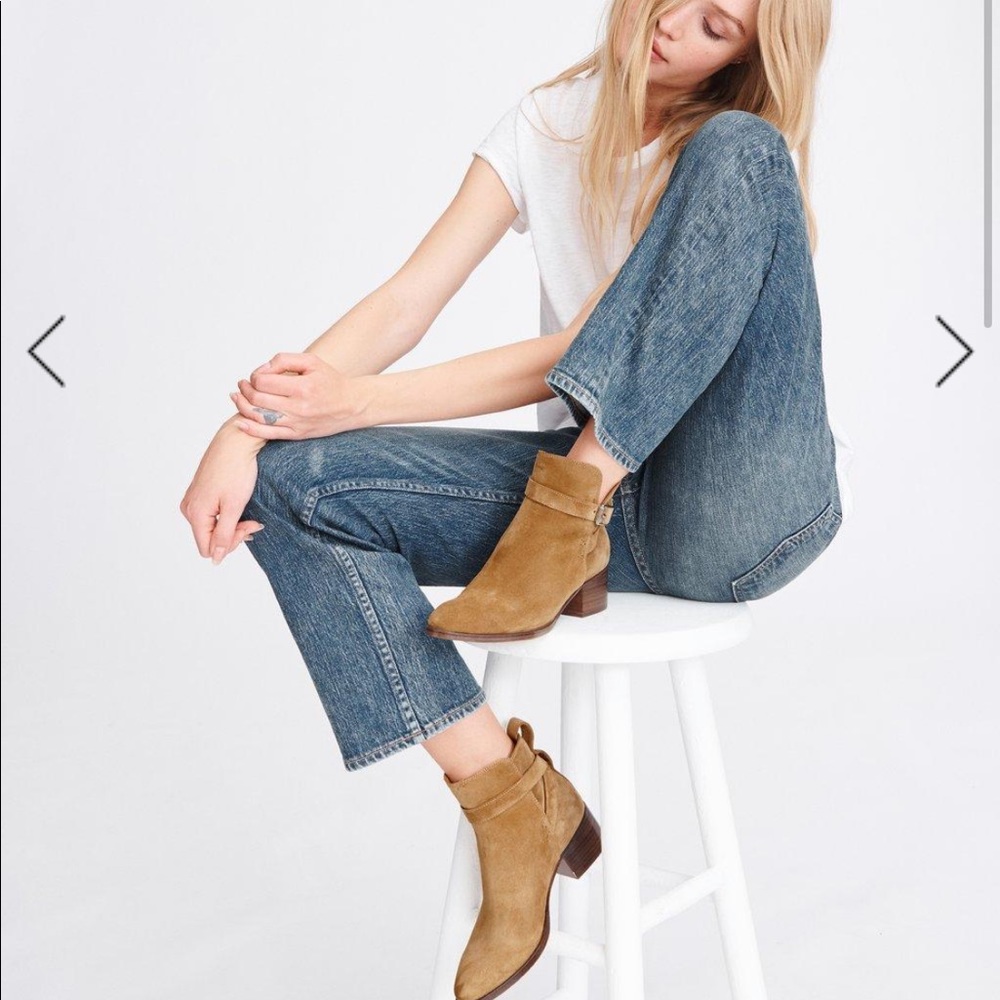 Rag & Bone Walker buckle tan booties